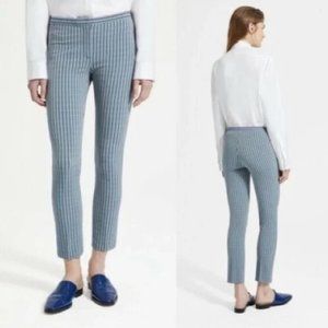 Theory Classic Skinny Pant Screen Plaid Blue Midnight